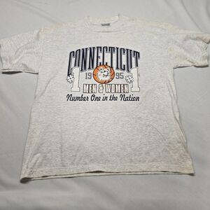 Vintage UConn Huskies Connecticut Men's & Women's Basketball #1 In The State Tee